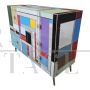 Vintage style design dresser in colored glass