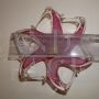 Vintage pocket tray centerpiece in pink Murano glass