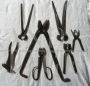 Set of blacksmith shears and tongs, 1940s