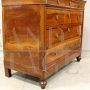 Antique capuchin chest of drawers in walnut from the Louis Philippe era, 19th century Italy