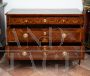 Antique Louis XVI Lombardo Veneto Italian chest of drawers with inlays in fine woods