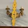 Pair of antique wall lights from the mid-19th century in carved and gilded wood