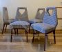 Set of 4 50s chairs with geometric backrest                            