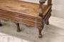 Majestic antique walnut bench from the 18th century