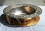 Vintage decorated pewter centerpiece bowl