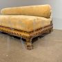 Antique neo-Renaissance chaise longue sofa in walnut, late 19th century