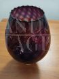 Large vintage hand-blown purple glass vase