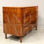 Antique Directoire chest of drawers in inlaid walnut, Italy 18th century