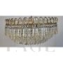 Antique Empire style ceiling chandelier with crystal drops