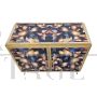 Design sideboard in artistic colored glass with lighting