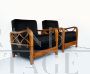 Pair of armchair beds designed by Paolo Buffa, 1950s