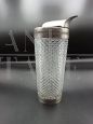 Vintage crystal and silver shaker, 1960s