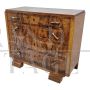 Art deco chest of drawers in walnut briar with four drawers