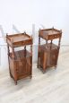 Pair of antique Louis Philippe bedside tables cabinets from the 19th century