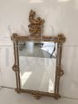 Antique gilded mirror with hippocampus, late 18th century