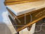 Small antique console table from the Empire period in gilded wood with mirror