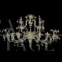 Golden Murano glass boat chandelier