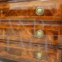 Antique Empire dresser in threaded walnut, 19th century Italy