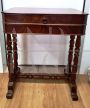 Antique small dressing table in threaded walnut