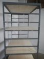 Large industrial trolley with shelves, vintage 1970s