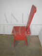 60s rustic chair in red lacquered spruce