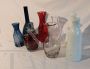 Set of 8 decorative vintage bottles from the 70s