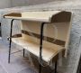 Vintage wooden console with two shelves