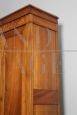 Antique Louis Philippe small wardrobe from 1850 in solid blond walnut