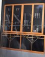 Torrigiani design bookcase in walnut and black crystal, 1990s