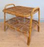 Bonacina style two-tier bamboo coffee table, 1970s             