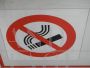 Large vintage No Smoking tin sign, 1970s