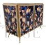 Design sideboard in artistic colored glass with lighting