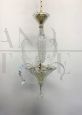 Chandelier attributed to Seguso from 1950 in brass and glass