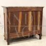 Small antique Empire chest of drawers in walnut, 19th century Italy