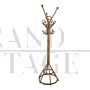 Bamboo and rattan coat stand