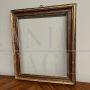 Antique 17th century frame in carved, lacquered and gilded wood