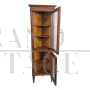 Antique wooden corner display cabinet