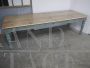 Large fir table in gray paint, 1950s                            