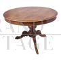 Antique round table with central leg