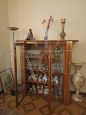 70's solid walnut display cabinet