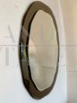 Double beveled glass mirror in the style of Fontana Arte