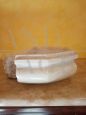 Antique style handcrafted white marble stoup