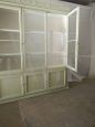 Vintage country display bookcase in green paint