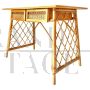 Bamboo and rattan desk in the style of Luis Sognot, Italy 1960s