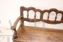 Majestic antique walnut bench from the 18th century