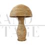 Pair of bamboo mushroom table lamps