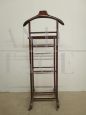 Vintage 1950s valet stand bedroom coat hanger in solid wood