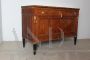 Antique Italian Umbrian sideboard from the Empire era in walnut, 1830     