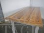 Vintage kitchen table in fir and larch wood, 1970s