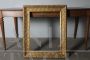 Antique rectangular gilded frame in pastille gold leaf, 19th century